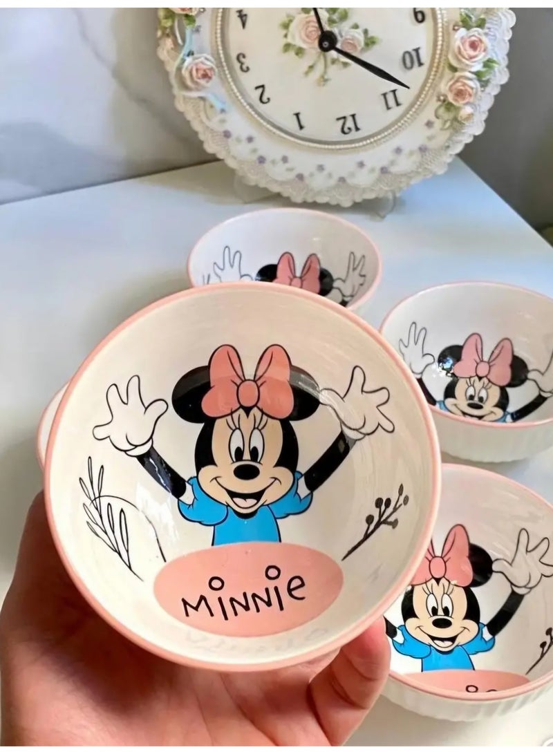 ميني طقم ٤ قطع بولة بورسلين ميني ماوس للشوربة و النودلز و الكورن فليكس - Image 4